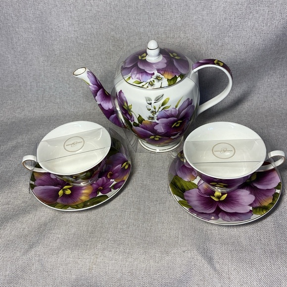 GRACE Teaware Floral Teapot and Teacup Set - Picture 2 of 12